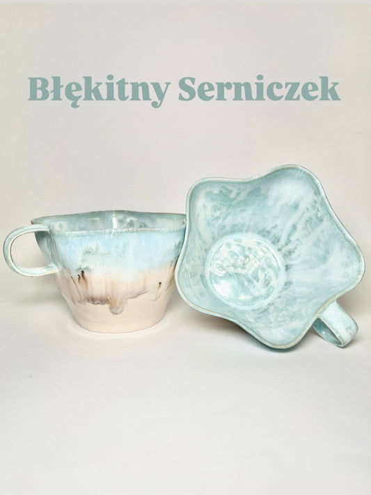 Błękitny serniczek- kubek gwiazdką